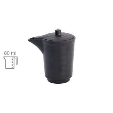 TDS, Melamine Soy Sauce Dispenser, Black, 80ml, Item No. 20701