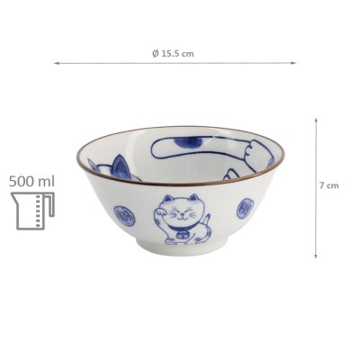 TDS, Tayo Schale, Mixed Bowls Katze, Ø15,5x7cmh 500ml, Art.-Nr. 20933