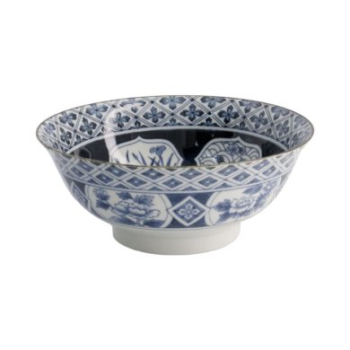 TDS, Ramen-Schale, Mixed Bowls, Madori-Bishi-Botan, Ø 21 x 8,7 cm, 1300 ml, Blue - Art Nr. 20958