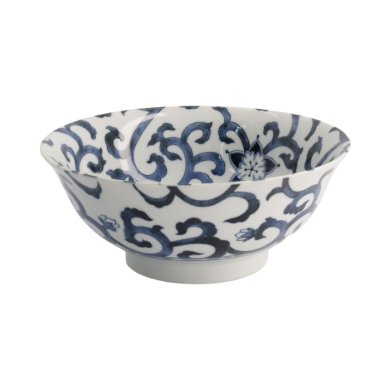 TDS, Ramen-Schale, Mixed Bowls, Goben-Karakusa, Ø 21 x 8,7 cm, 1300 ml, Blue - Art Nr. 20960