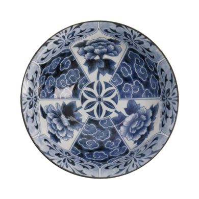 TDS, Ramen Bowl, Mixed Bowls, Unmo-Botan, Ø 21 x 8.7 cm, 1300 ml, Blue - Item No. 20961