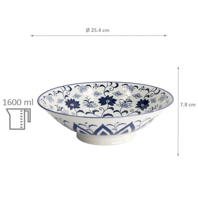 TDS, Ramenschale, Tokyo Blue, Mixed Bowls, Botan, Ø 25,4 x 7,8 cm 1600 ml, Art.-Nr. 20962