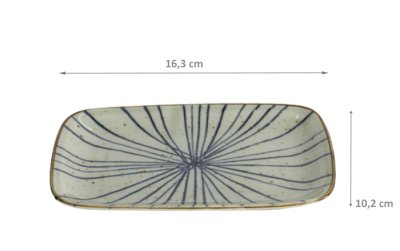 TDS, Gemischter Teller, Tokusa Blue, 16.3x10.2 cm, Art.-Nr. 20967