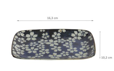 TDS, Mixed Plate , Sakura Blue, 16.3x10.2 cm, Item No. 20969