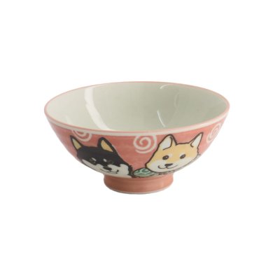 TDS, Reis-Schale, Kawaii Shiba-Dog, Rosa, Ø 14,5x6,5cm, 500ml - Art Nr. 20987