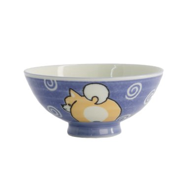 TDS, Reis-Schale, Kawaii Shiba-Dog, Blau, Ø14.5x6.5cm, 500ml - Art Nr. 20989