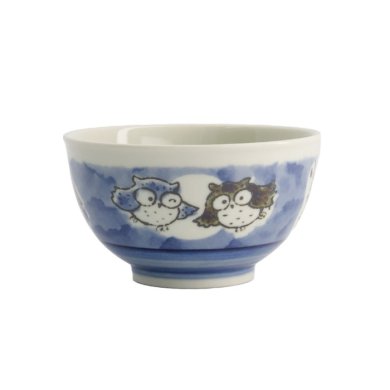 TDS, Rice Bowl, Kawaii Owl, Blue, Ø 13 x8 cm 400ml - Item No. 20991