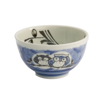 TDS, Rice Bowl, Kawaii Owl, Blue, Ø 13 x8 cm 400ml - Item No. 20991