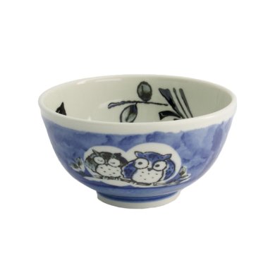 TDS, Reis-Schale, Kawaii Owl, Blau, Ø 16 x 8 cm, 600ml - Art Nr: 20994