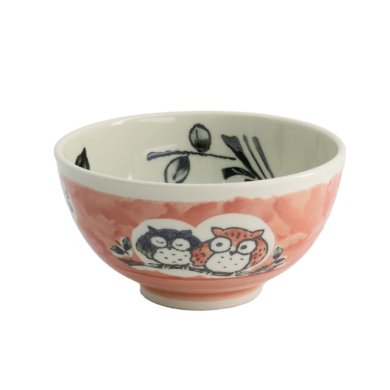 TDS, Reis-Schale, Kawaii Owl, Rosa, Ø 16 x 8 cm, 600ml - Art Nr: 20995