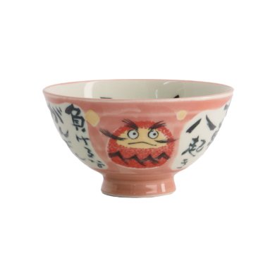 TDS, Rice Bowl, Kawaii Daruma, Pink, Ø 11.5x6 cm, 300ml - Item no. 21007