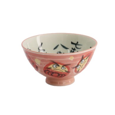 TDS, Rice Bowl, Kawaii Daruma, Pink, Ø 11.5x6 cm, 300ml - Item no. 21007