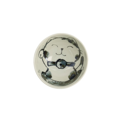 Rice Bowl Kawaii Cat Blue, Porcelain, 600 ml, Item No. 21027