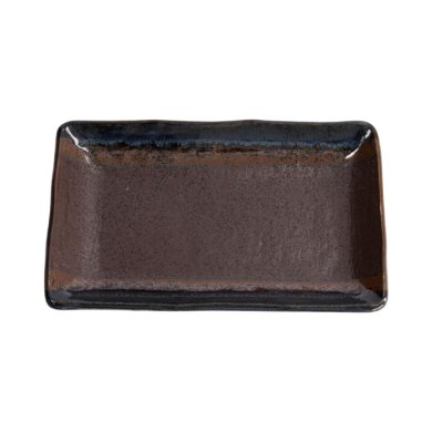 TDS, Groß Eckige Platte, Masiko Kinyo Schwarz Ø 21x13.5x2.8cm , Art.-Nr. 21046