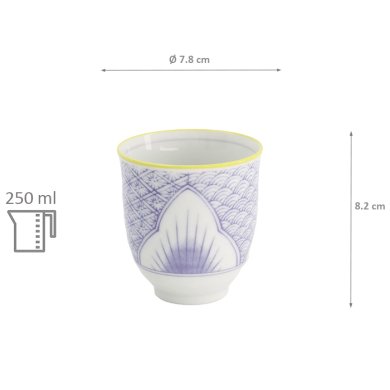 TDS, Cup, Lily Flower, Purple, Ø 7.8x8.2cm 250ml  - Item No: 21146