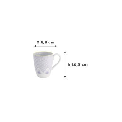 Mug Lily Flower Purple, Porcelain, 350 ml, Item No. 21197