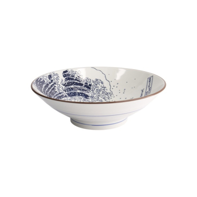 Ramenschale Hokusai Blau/Weiß, Porzellan, Ø 24 cm, Art.-Nr. 21209