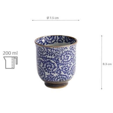 TDS, Teacup, Sometsuke, Ø 7.5x8.3cm 200 ml, Item No. 21261