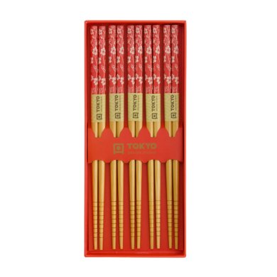 TDS, 5 Paar Essstäbchen, Red Flower, Art.-Nr. 21291