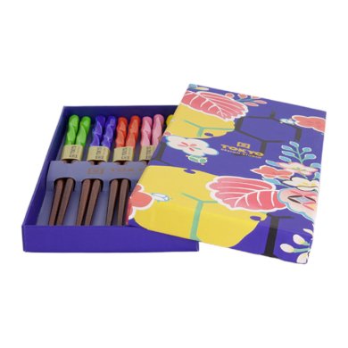 TDS, 5 Paar Essstäbchen, Blaue Blätter, Art.-Nr. 21296