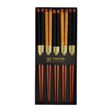 TDS, 5 Paar Essstäbchen, Gold Umbrella, Art.-Nr. 21299