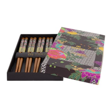 TDS, 5 Paar Essstäbchen, Würfel schwarz weiß, Art.-Nr. 21305