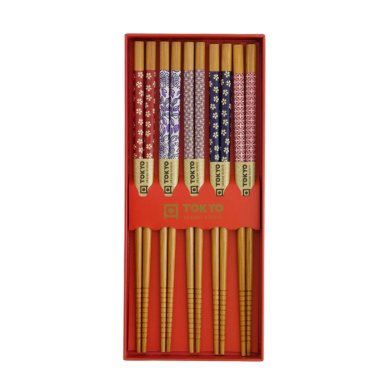 TDS, 5 Paar Essstäbchen, Kreisblume, Art.-Nr. 21307