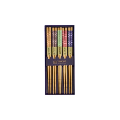 TDS, 5 Paar Essstäbchen, Bunter Kreis, Art.-Nr. 21308
