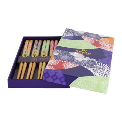 TDS, Chopstick Set 5 pair, Colorful Circle, Item No. 21308