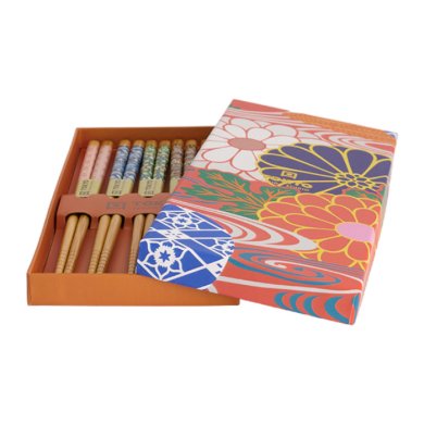 Orangene Blume 5 Paar Essstäbchen bei Tokyo Design Studio (Bild 5 von 5)