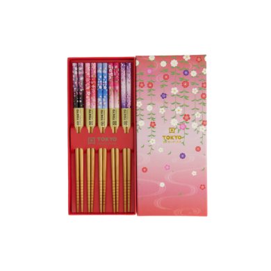TDS, 5 Paar Essstäbchen, Blumen, Art.-Nr. 21314
