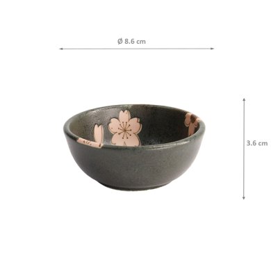 TDS, Bowl, Sakura Black, Ø 8.6x3.6cm, Item No. 21346