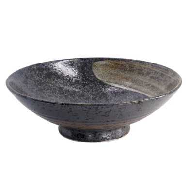 TDS, Bowl, Arahake, Black/Brown, Ø 24x7.5 cm -Item No. 21435