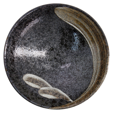 TDS, Bowl, Arahake, Black/Brown, Ø 24x7.5 cm -Item No. 21435