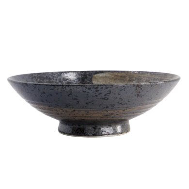 TDS, Bowl, Arahake, Black/Brown, Ø 24x7.5 cm -Item No. 21435