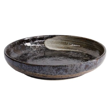 TDS, Pasta-Teller, Arahake Ø 22x4cm , schwarz/braun, Art.-Nr. 21436