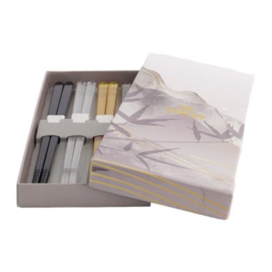 TDS, Chopstick Set 4 pair, Acrylic Brown, Item No. 21538