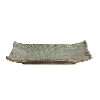 TDS, Großer Teller Wabi Uguisu, 26x17.5x3.5cm, Art.-Nr. 21563