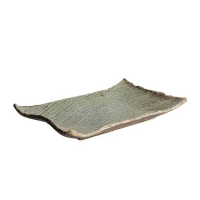 TDS, Large Plate Wabi Uguisu, 26x17.5x3.5cm, Item No. 21563