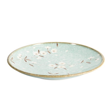Plate Light Blue Sakura, Porcelain, Ø 26 cm, Item No. 21591