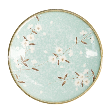 Plate Light Blue Sakura, Porcelain, Ø 26 cm, Item No. 21591