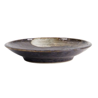 TDS, Round Plate, Arahake, Black/Brown, Ø 9.8 x 1.7 cm, Item No. 21616