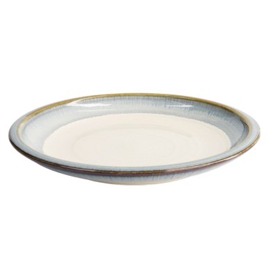 TDS, Large Round Plate, Unkai, White/Blue, Ø 24.8 x 3.5cm, Item No. 21623