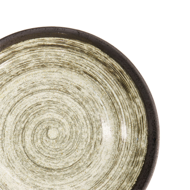 TDS, Asashio Rim Bowl, Black/White, Ø22.5x5cm, Item No. 21631
