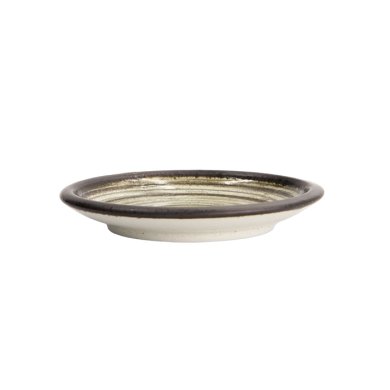 TDS, Asashio Round Plate, Black/White, Ø14x2.2cm, Item No. 21640