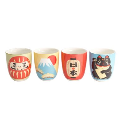 Becher-Set Kawaii Japan, 4-tlg., Porzellan, 170 ml, Art.-Nr. 21773