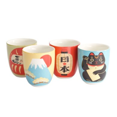 Becher-Set Kawaii Japan, 4-tlg., Porzellan, 170 ml, Art.-Nr. 21773