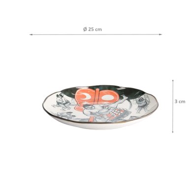 TDS, Round Plate, Asakusa, Sumo, Ø 25x3cm, Item No. 21790