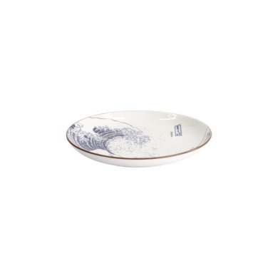 Plate Hokusai Nami Blue, White, Porcelain, Ø 18.3 cm, Item No. 21889