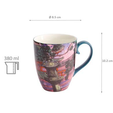TDS, Kawaii Temple Mug W/Gift box, Ø8.5x10.2 cm 380 ml , Item No. 21909